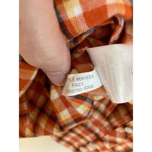 J. Crew Factory Plaid Flannel Shirt Size XS (B5) - Picture 10 of 11